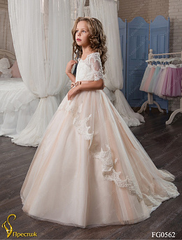 FG0562_30 Свадебное длинное платье со шлейфом