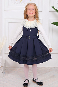 Синяя школьная форма для девочки