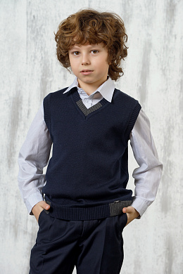Жилет школьный синий для мальчика 7010/1340/5006
