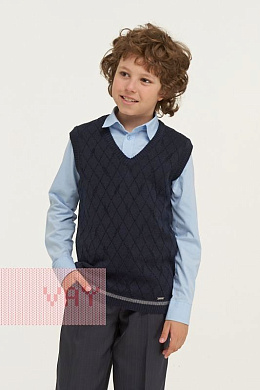 Жилет школьный синий для мальчика/девочки 183-7095/4027