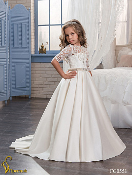 FG0551_30 Свадебное длинное платье со шлейфом