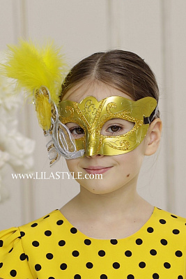 Карнавальная маска "Грация" золотая