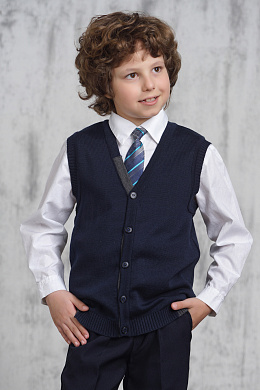Жилет школьный синий для мальчика 7011/1340/5006