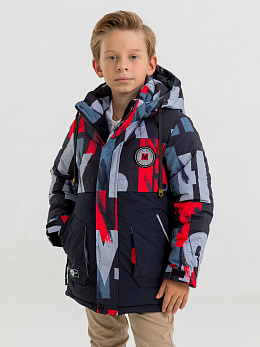 Куртка зимняя для мальчиков красная (био-пух)