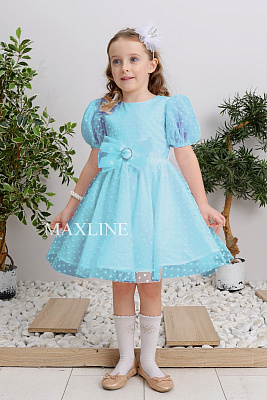 Фонарик голубой горошек