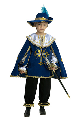 401-2-26 МУШКЕТЁР синий (зв. маскарад) р.26  401-2 синий бархат