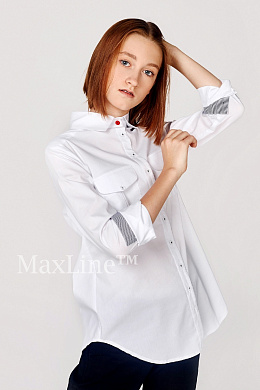 Блузка подростковая Классика контраст
