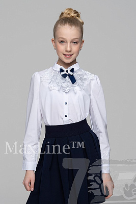 Школьная блузка белая для девочки 898