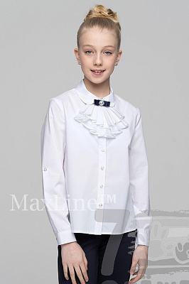 Блузка белая школьная для девочки 1086