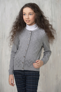 Жакет школьный серый для девочки 213-7069